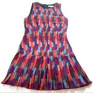 Fossil pleaded press Sylvia sleeveless dress xs
